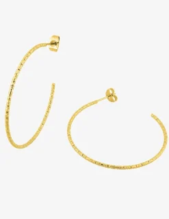 Boucles d'oreilles demi créole acier jaune fantaisie SO OR