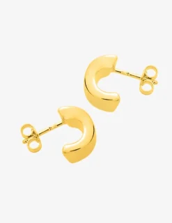 Boucles d'oreilles demi-créoles électroformées or jaune 750 ‰ SO OR