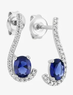 Boucles d'oreilles demi-gouttes en argent 925‰ rhodié SO OR