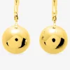 Boucles d'oreilles dormeuses boule 12 mm plaqué or SO OR