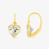 Boucles d'oreilles dormeuses en or jaune 375‰ et oxyde de zirconium SO OR