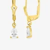 Boucles d'oreilles dormeuses or jaune 750 ‰, oxyde de zirconium SO OR