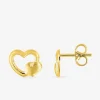 Boucles d'oreilles doubles cœurs or jaune 750 ‰ SO OR