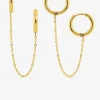 Boucles d'oreilles ear cuff acier doré chaine SO OR