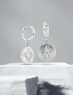 Boucles d’oreilles en acier et cristal blanc SO OR