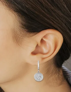 Boucles d’oreilles en acier et cristal blanc SO OR