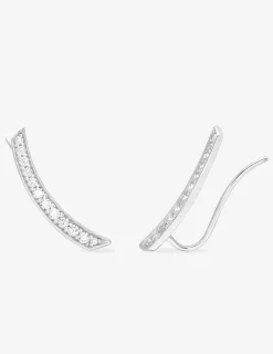 Boucles d'oreilles en argent 925 ‰ rhodié, oxydes de zirconium SO OR