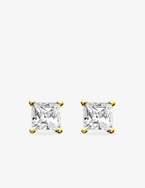 Boucles d'oreilles en plaqué or et oxyde de zirconium SO OR