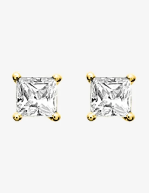 Boucles d'oreilles en plaqué or et oxyde de zirconium SO OR