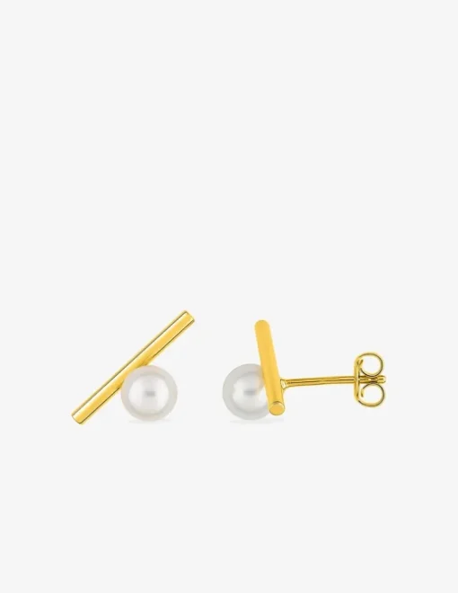 Boucles d'oreilles en plaqué or et perle de culture d'eau douce SO OR