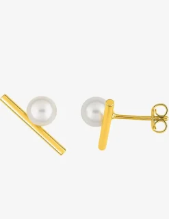 Boucles d'oreilles en plaqué or et perle de culture d'eau douce SO OR