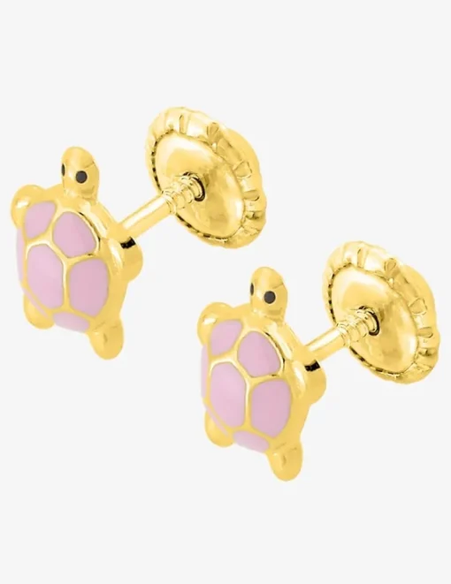 Boucles d'oreilles enfant tortue en or 375‰ SO OR