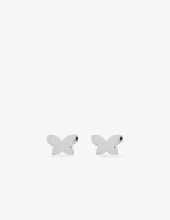 Boucles d'oreilles enfant motif papillon argent 925%o SO OR