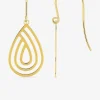 Boucles d'oreilles fantaisie gouttes crochets or jaune 375 ‰ SO OR
