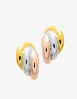 Boucles d'oreilles fantaisie demi-créoles 3 or 750 ‰ SO OR