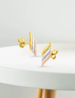Boucles d'oreilles fantaisie 3 or 750 ‰ SO OR