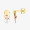 Boucles d'oreilles fantaisie pastilles 3 or 750 ‰ SO OR