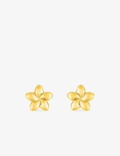 Boucles d'oreilles fleur or jaune 375‰ SO OR