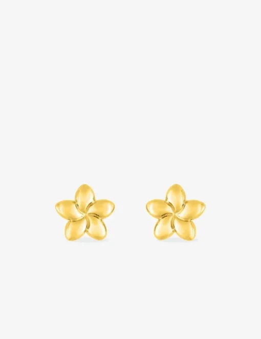Boucles d'oreilles fleur or jaune 375‰ SO OR