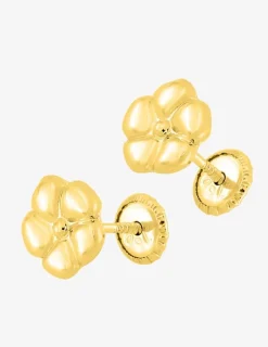 Boucles d'oreilles fleur or jaune 750 ‰ SO OR