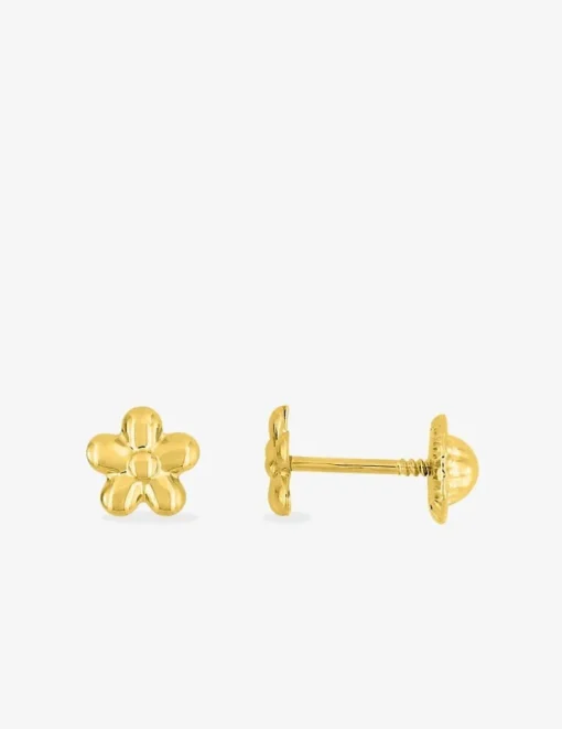 Boucles d'oreilles fleur or jaune 375‰ SO OR