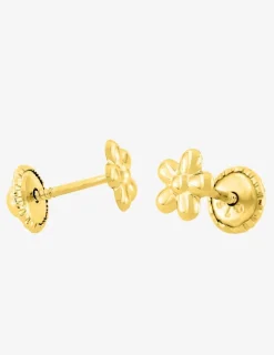 Boucles d'oreilles fleur or jaune 375‰ SO OR