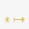 Boucles d'oreilles fleur or jaune 375‰ SO OR