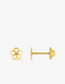 Boucles d'oreilles fleur or jaune 375‰ SO OR