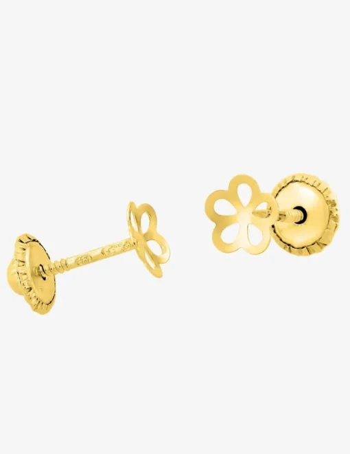 Boucles d'oreilles fleur or jaune 375‰ SO OR