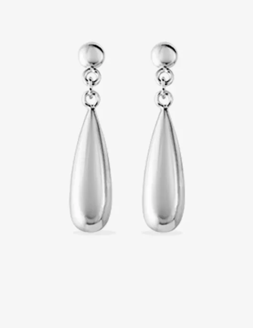 Boucles d'oreilles goutte argent 925‰ rhodié SO OR