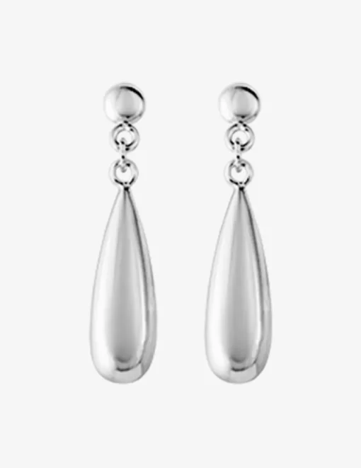 Boucles d'oreilles goutte argent 925‰ rhodié SO OR
