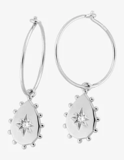 Boucles d'oreilles goutte pendantes en argent 925‰ rhodié SO OR