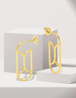 Boucles d'oreilles graphiques Plaqué or SO OR