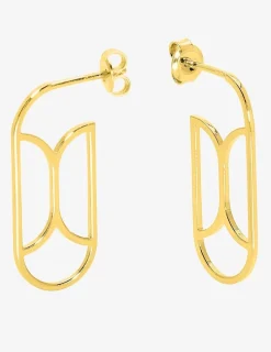 Boucles d'oreilles graphiques Plaqué or SO OR