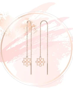 Boucles d'oreilles Harmonie Or rose 375‰ et laque ivoire SO OR