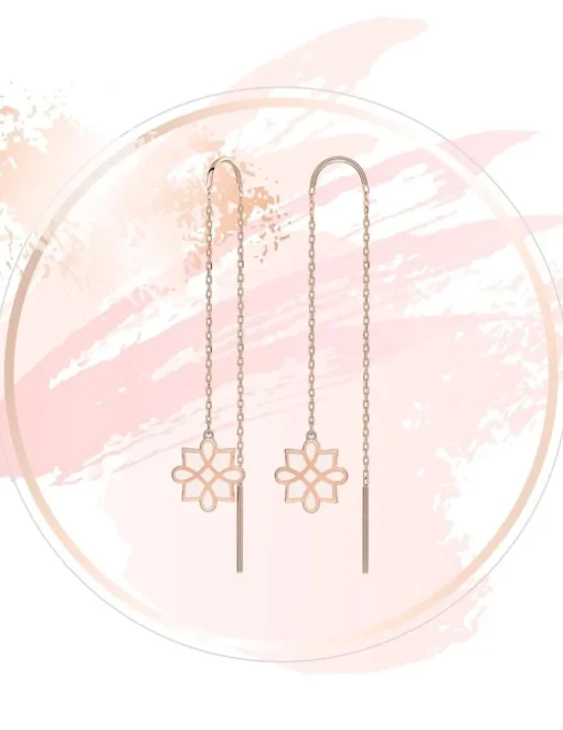 Boucles d'oreilles Harmonie Or rose 375‰ et laque ivoire SO OR