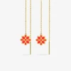 Boucles d'oreilles Harmonie Or jaune 375‰ et laque corail SO OR