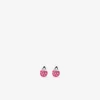 Boucles d'oreilles hérissons argent 925 ‰ et laque rose et noir SO OR