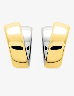 Boucles d'oreilles électroformées or jaune 750 ‰ et rhodium SO OR