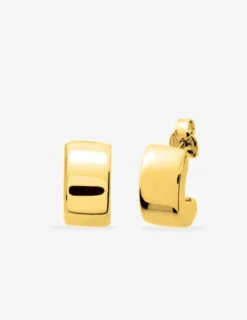 Boucles d'oreilles électroformées demi-créoles or jaune 750 ‰ SO OR