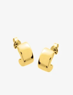 Boucles d'oreilles électroformées demi-créoles or jaune 750 ‰ SO OR