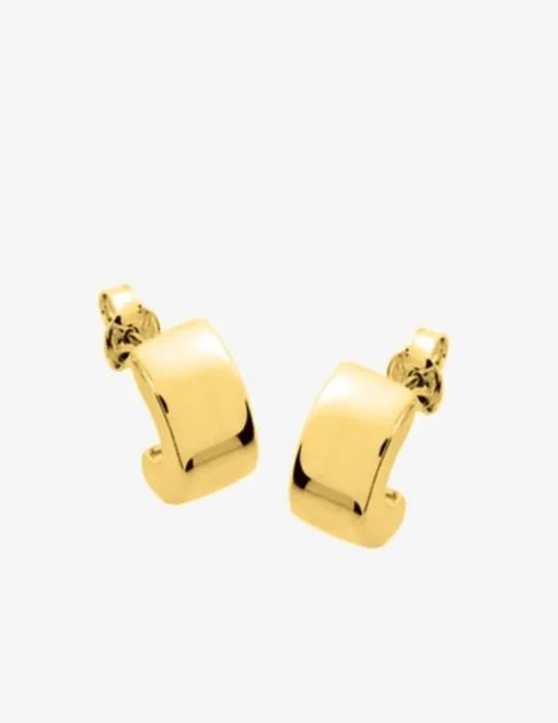 Boucles d'oreilles électroformées demi-créoles or jaune 750 ‰ SO OR