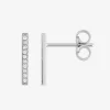 Boucles d'oreilles ligne argent 925‰ rhodié et oxydes de zirconium SO OR