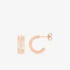 Boucles d'oreilles Lorever Or rose 375‰ et laque ivoire SO OR