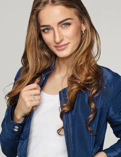 Boucles d'oreilles Lorever Or rose 375‰ et laque verte aqua SO OR