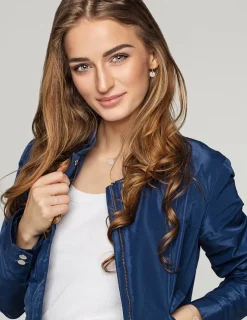 Boucles d'oreilles Lorever Or rose 375‰, motif jeton laque ivoire SO OR