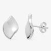 Boucles d'oreilles losanges électroformées or blanc 750‰ SO OR