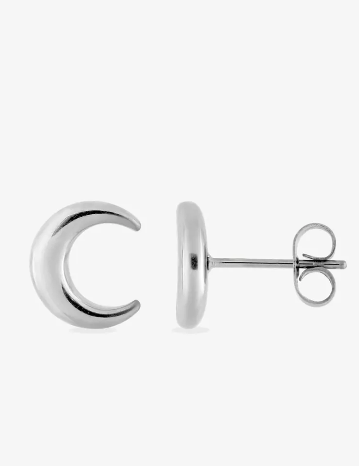 Boucles d'oreilles lune acier SO OR