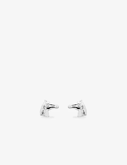 Boucles d'oreilles motif tête de cheval argent 925%o SO OR