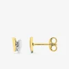 Boucles d'oreilles or 375‰ et oxyde de zirconium SO OR